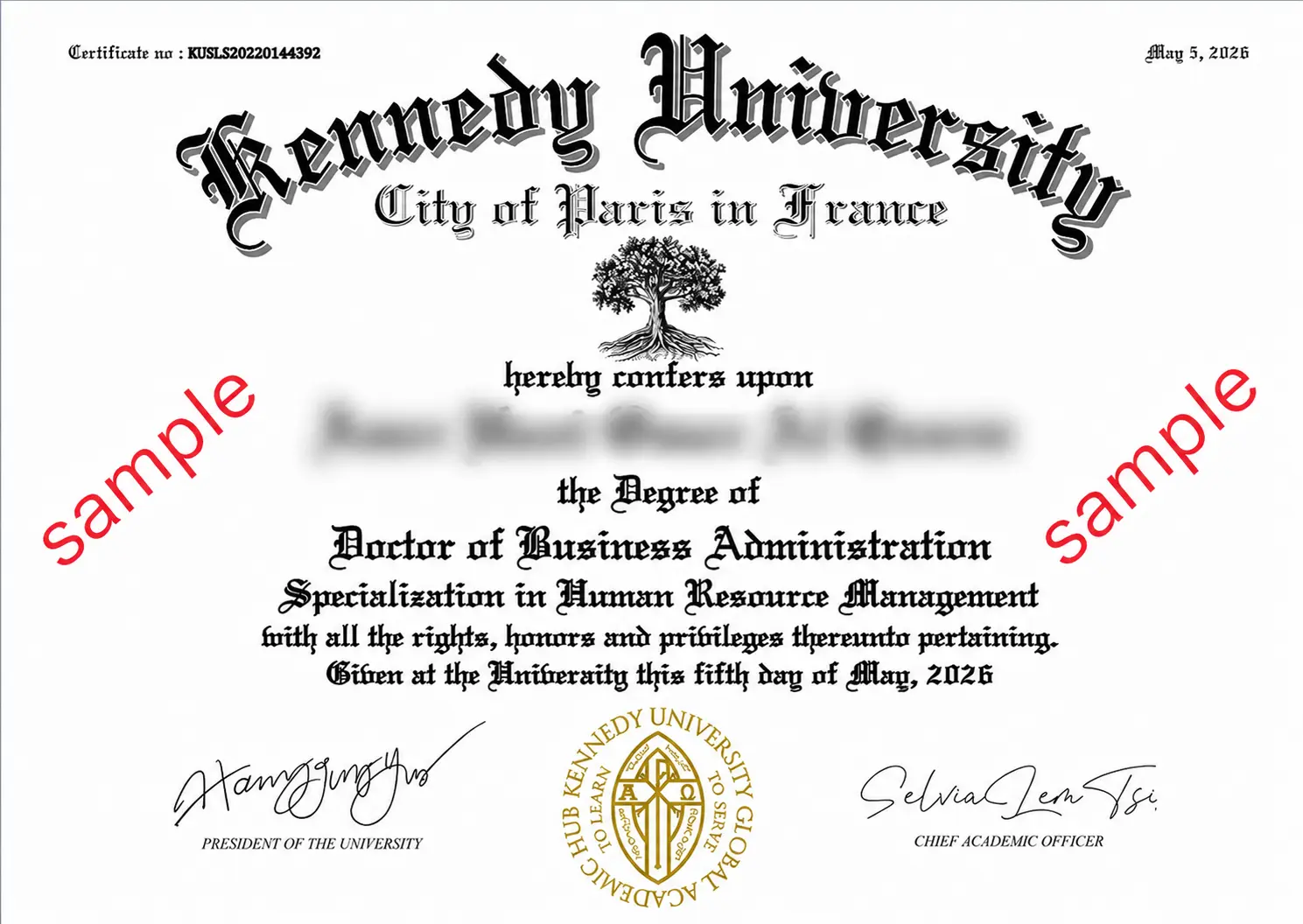 Kennedy University DBA Certificate